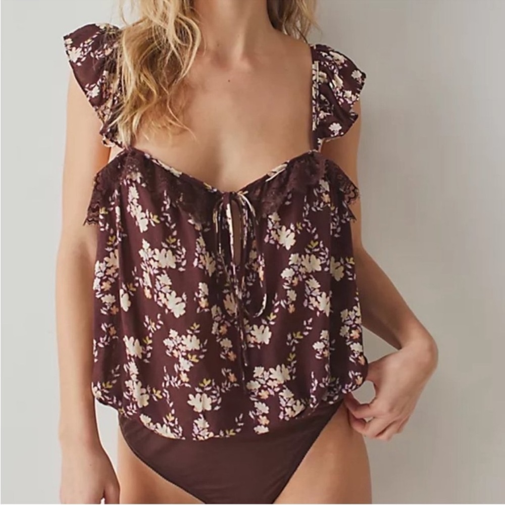 Free people floral bodysuit